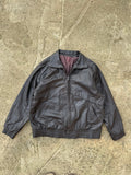 Brown leather jacket w/ crocodile patterns
