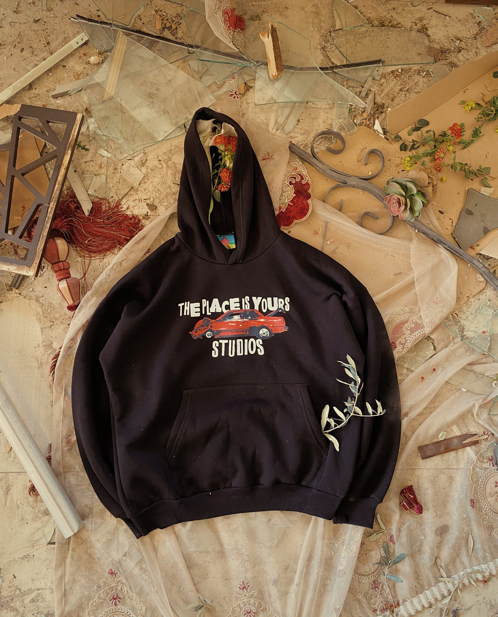 ThePlaceisYours Broken Car Hoodie